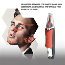 Dual End Trimmer Clipper Micro Personal Beard Hair Touch Trimmer Shaver Grooming Remover Anti-skid Control Handle LED Light
