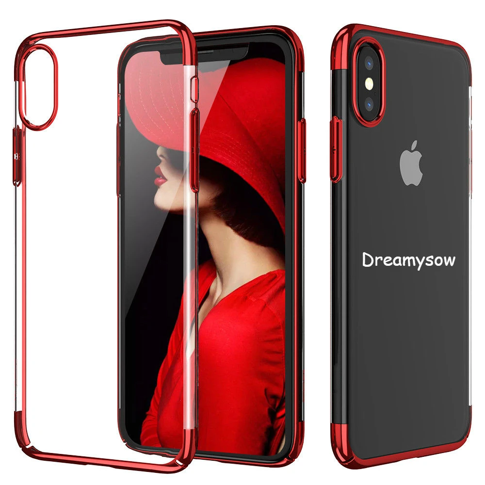 Мягкие чехлы из ТПУ с покрытием для iPhone Xs Max Xr X 8 7 6 6S Plus прозрачные 11 Pro