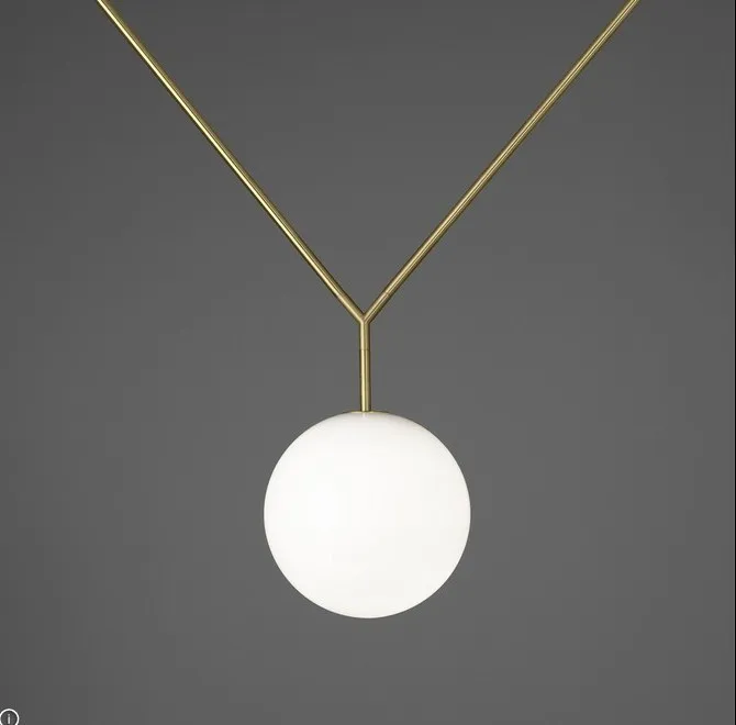 

Modern Style Living Room Bedroom Minimalist Restaurant Pendant Light Nordic Clothing Decoration Glass Ball Pendant Lamp Bed