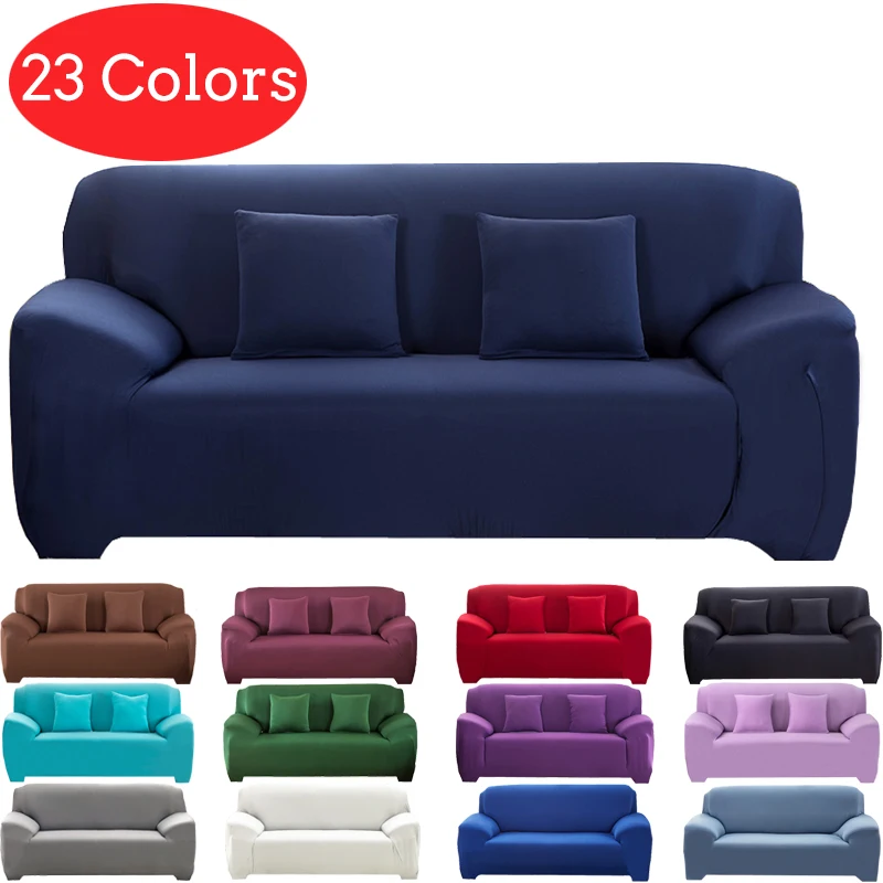 Одноцветные Угловые чехлы для диванов для гостиной, эластичные чехлы для диванов, u-образные чехлы для диванов, L форма d, растягивающиеся 1, 2, 3, 4 места, для собак, домашних животных