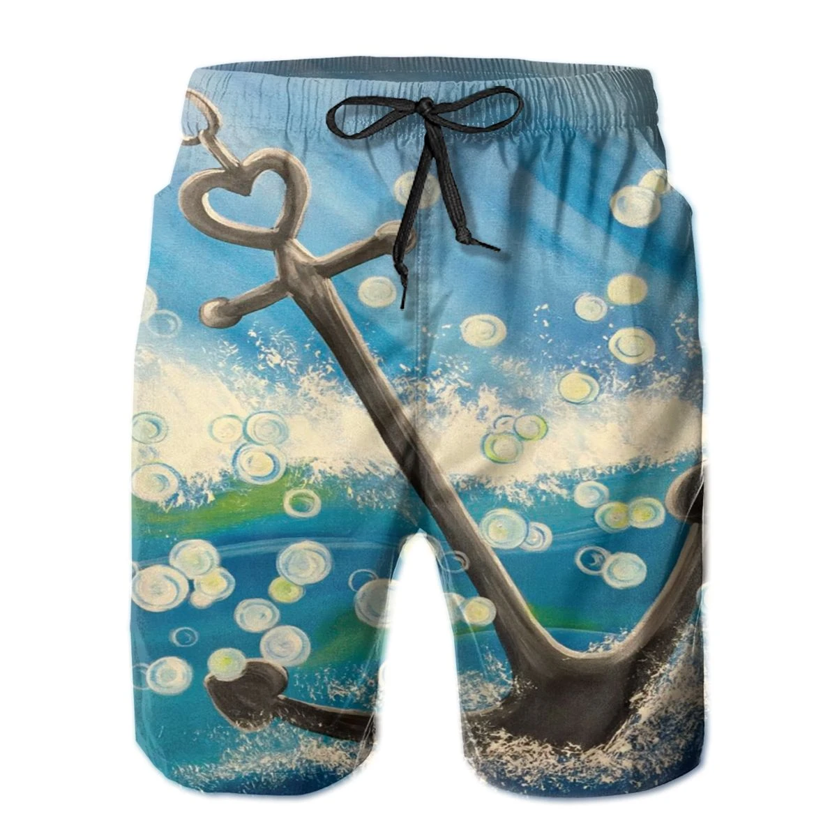 Pantalones cortos de natación para hombre, de ancla y Marina, pantalones de playa para hombre, bermudas|Pantalones cortos de surf| - AliExpress