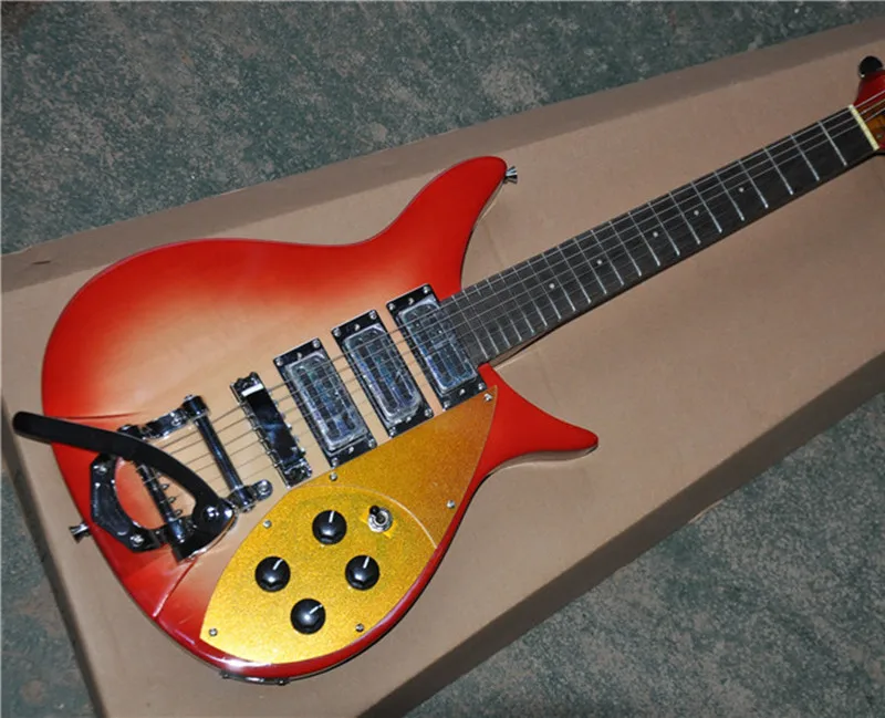 

6-String Electric Guitar,Rosewood Fingerboard,21 Frets,3 Open Pickups,Red Color Body and can be Customized