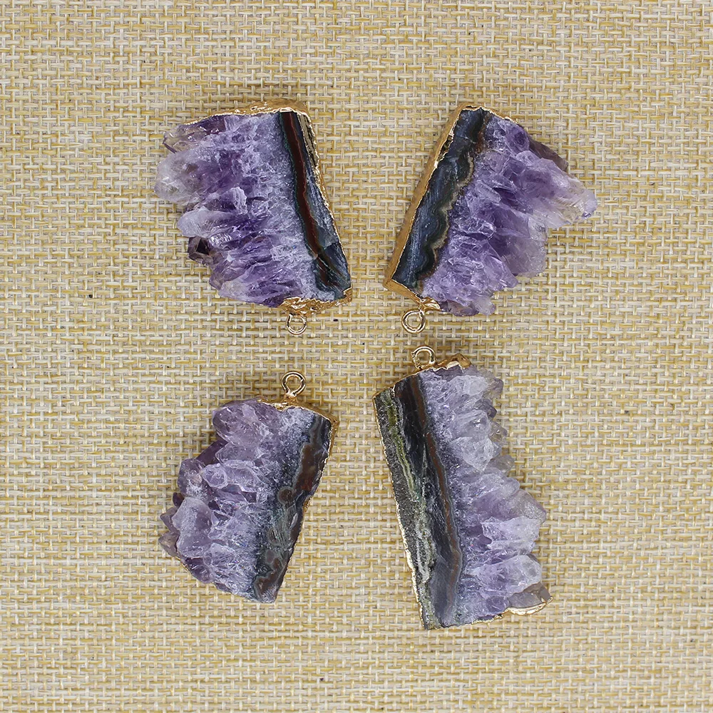 Natural stone  flower bud gold jewelry accessories necklace pendant accessories ladies gifts each 4