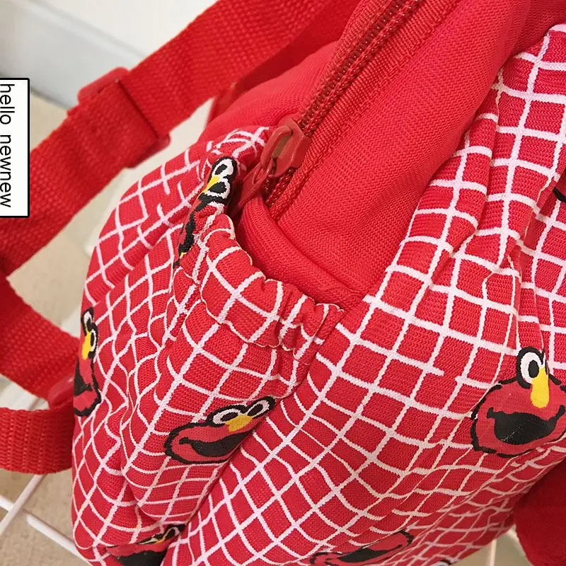 Красная плюшевая сумка Elmo школьный ранец с аниме Улица Сезам детский садовый