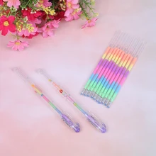 2/10 шт./лот DIY живопись флуоресцентные граффити пополнения чернил для школьных принадлежностей мульти Цвет Радуга хайлайтеров Заправка для гелевой ручки для студентов