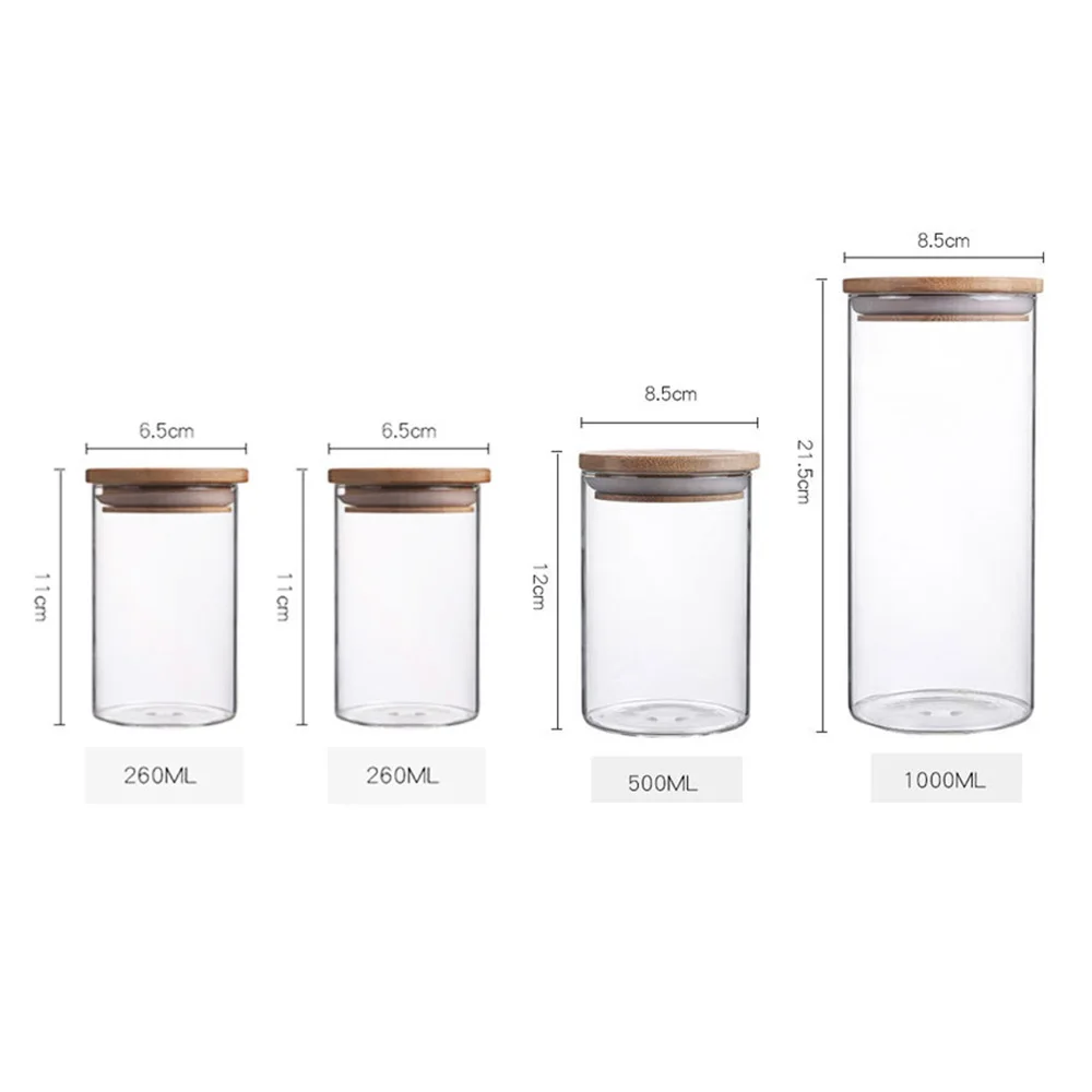 Стеклянные банки герметичные с крышкой кухонные бутылки для хранения продуктов