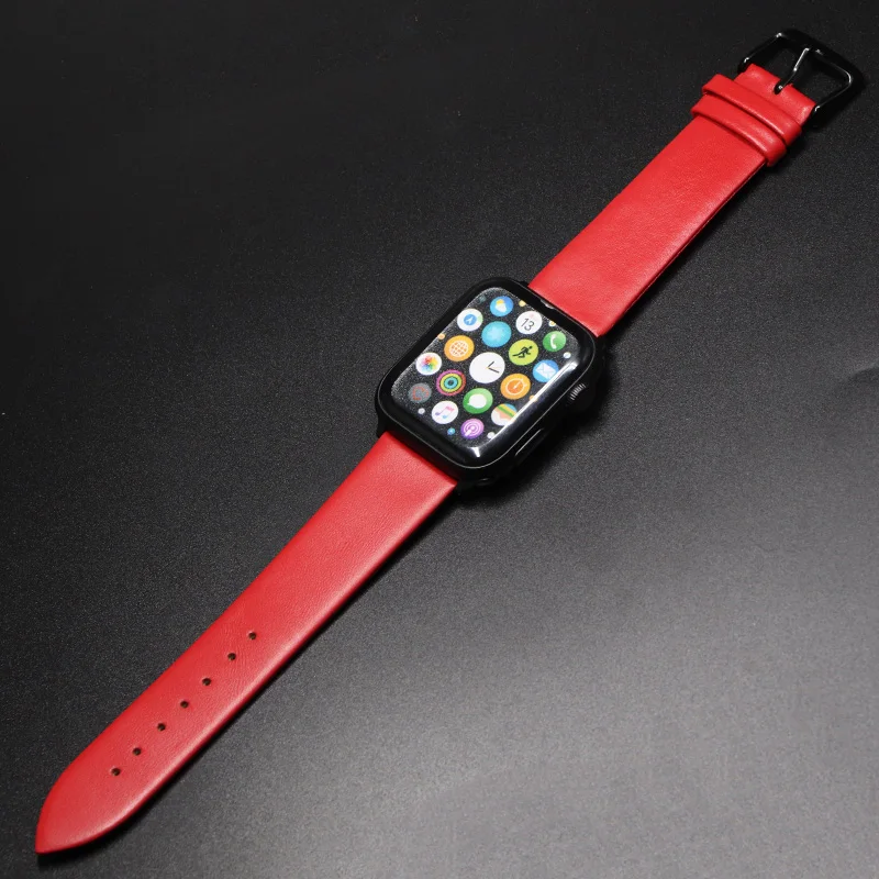 Ремешок из натуральной кожи для Apple Watch Series 5 4 38 мм 40 44 мм|Ремешки часов| |