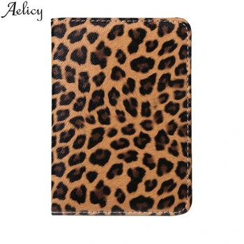 

Aelicy New Passport Holder Leopard Wallet Waterproof Protective Case Passport Clip Wallet Business Card Soft Passport Case