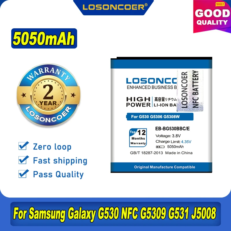 Аккумулятор 5050 мА · ч EB-BG530BBE NFC для Samsung Galaxy J2 Prime G530 G5309 G531 J5008 G5306 G5308W G530H G530F G530FZ G530Y |