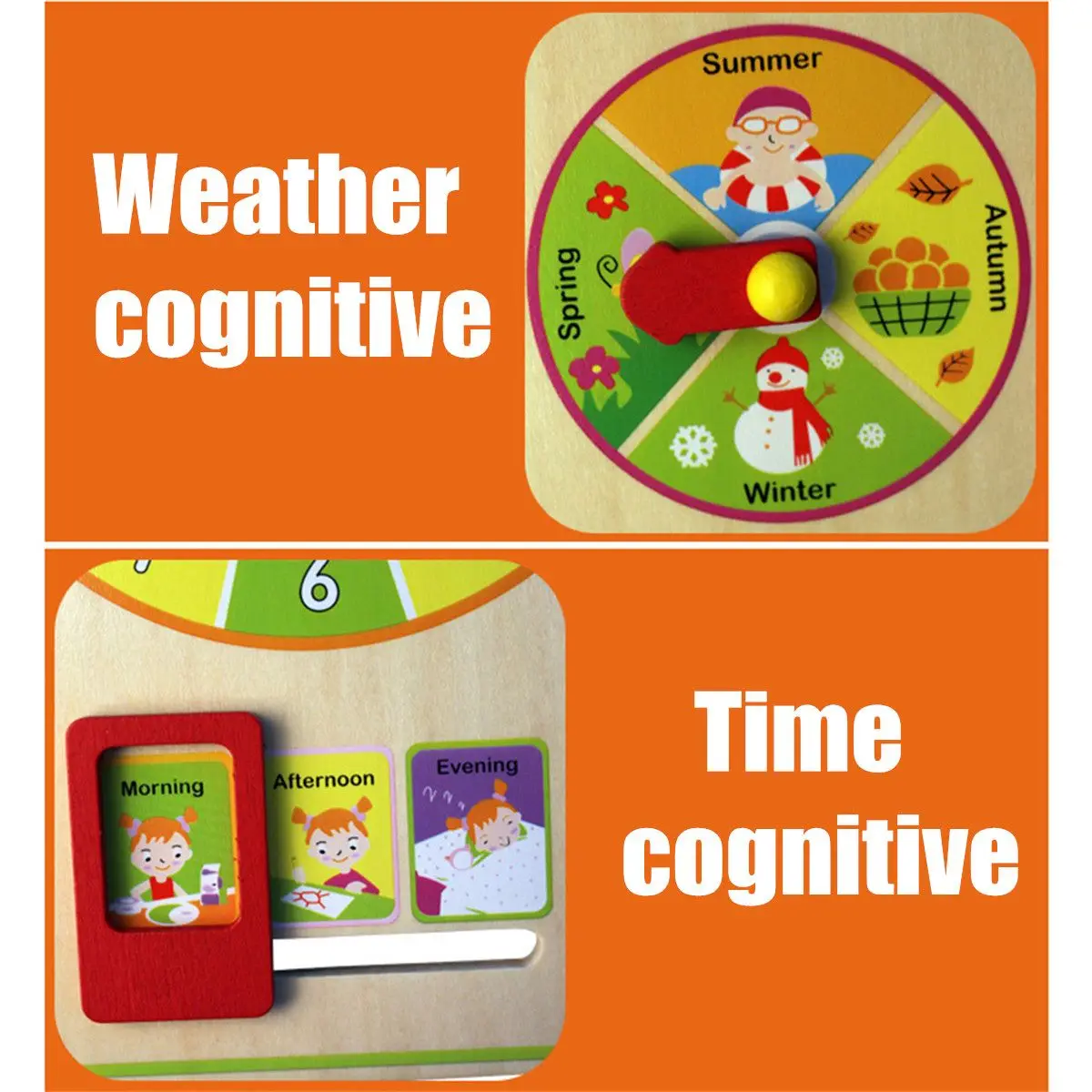Деревянная Многофункциональная игрушка Погодный сезон календарь часы познание дошкольников родитель-ребенок Раннее Образование игрушка для детей