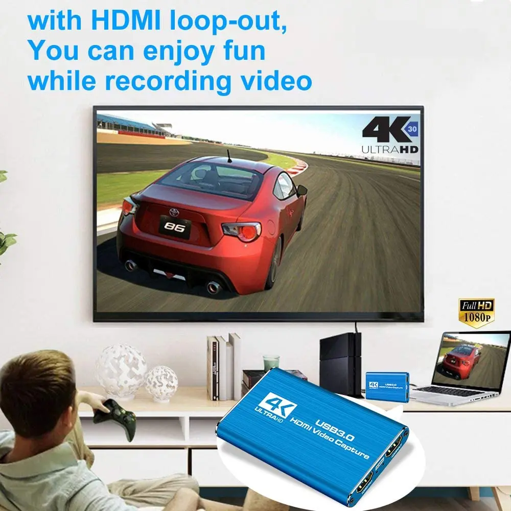 2024 Mini Video Capture Card USB 3.0 HDMI Video Grabber Recorder Box PS4 Game DV