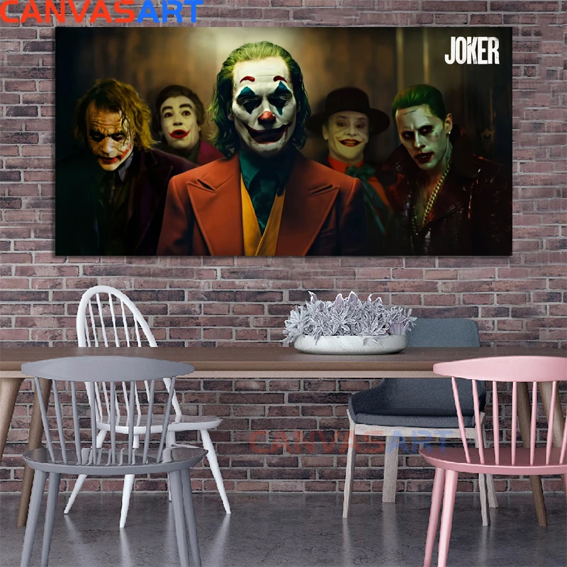 

Canvas Art Newest DC Joker Movie Poster Joker Origin Movie Wall Pictures for Living Room Canvas Painting Canvas Framed