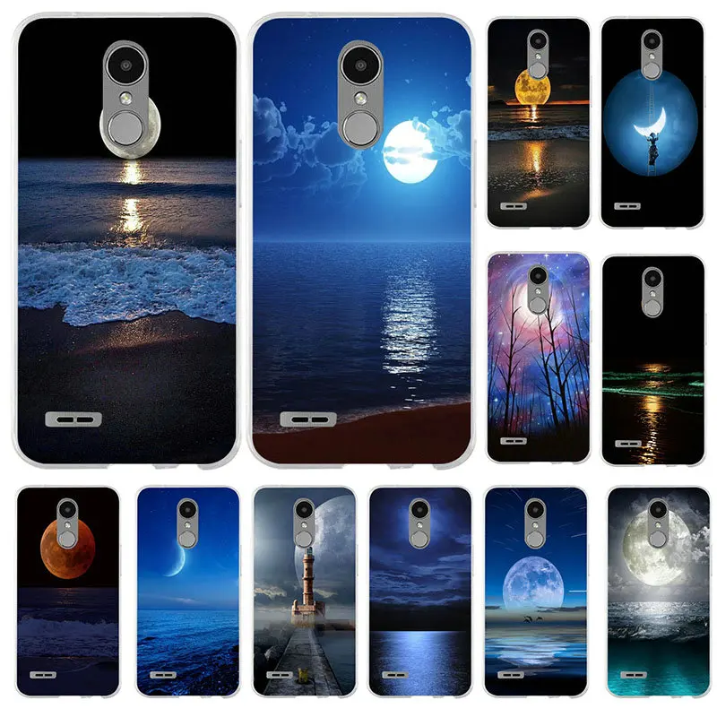Silicone Soft TPU Phone Cases for LG G2 G3 Mini G4 Stylus G5 G6 G7 ThinQ K4 K7 K8 K10 2017 2018 Bags Nightfall Moon Sea Mountain | Мобильные