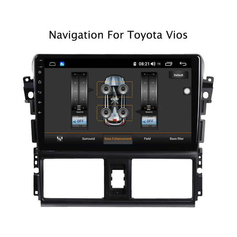 Ectwodvd 10,1 дюймов Andriod 8,1 автомобильный DVD gps для Toyota Vios- 4G ram 64G rom CarPlay DSP 4G LTE с wifi