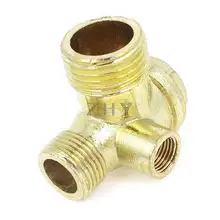 9 мм Диаметр женский резьбовой золотистая латунь воздушный компрессор обратный клапан