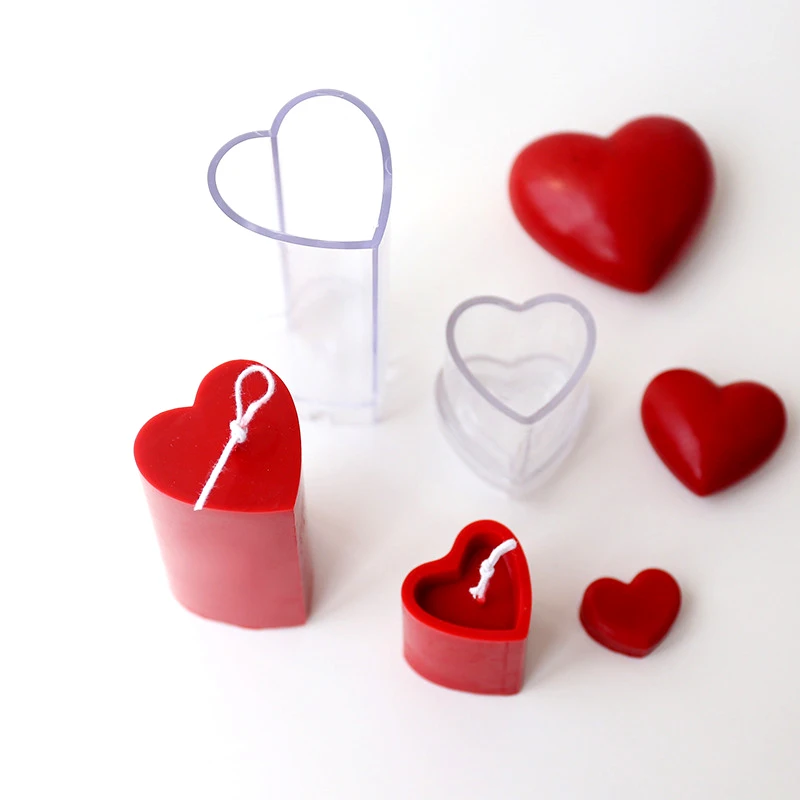 Valentine Heart Shaped Mold & Star Candle Making Mould with Base Set x 2 S7736 