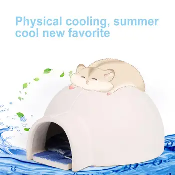 

Summer Pet Hamster Ceramic Cooling House Nest Sleeping Bed Ice Cushion Cooler