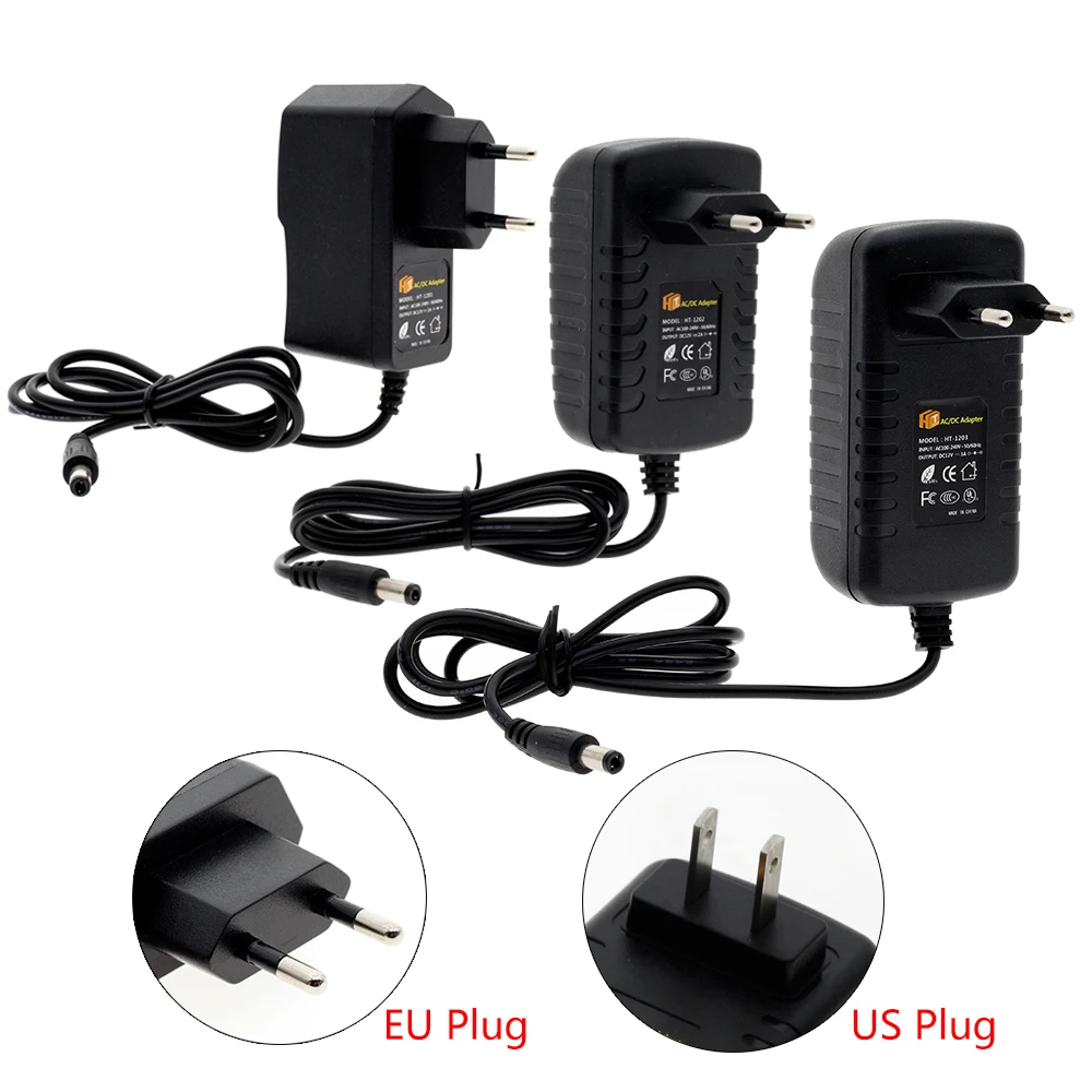 DC12V адаптер AC100 240V трансформаторы Выход 1A 2A 3A 5A 6A 8A 10A вилка Европа/США Питание для