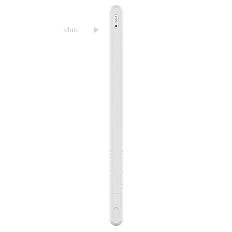 Портативный мягкий силиконовый стилус для Apple Pencil 2 Чехол для iPad Pro Tablet Touch Pen защитный чехол разноцветная сумка - Colors: White