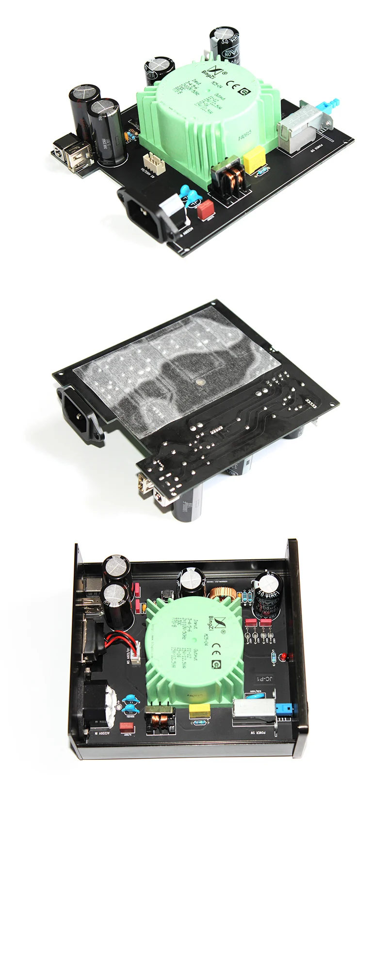 DC 5V 12V двойной выход Линейный источник питания 110 V/220 V Глобальный Универсальный входной декодер DAC блок питания Amp блок питания JC-P1