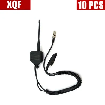 

XQF 10PCS Speaker Mic for Motorola radio GP328 GP340 GP360 GP380 with UHF/VHF Antenna