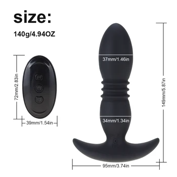 Thrusting Anal Vibrator Sex Toy Prostate Massager for Men 7 Actions Vibration Modes Anal Plug for Advanced Players Butt Plug 2