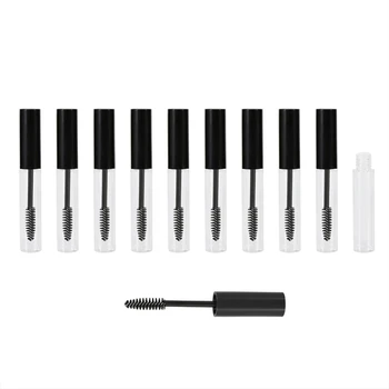 

10Pcs 10Ml Empty Mascara Tube with Eyelash Bottles Cosmetic Container 10Ml Plastic Bottle Mascara Eyelash Refillable Makeup Cont