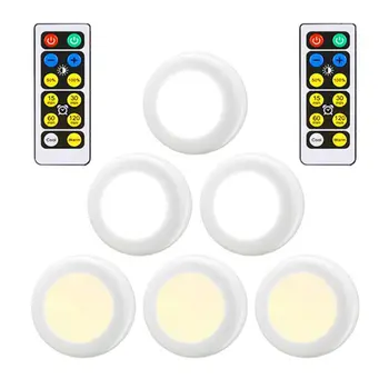 

White Warm Light Remote Control Two Color Lamp Suit Battery Powered Cabinet Lamp Led Night Light For Kitchen Stairs