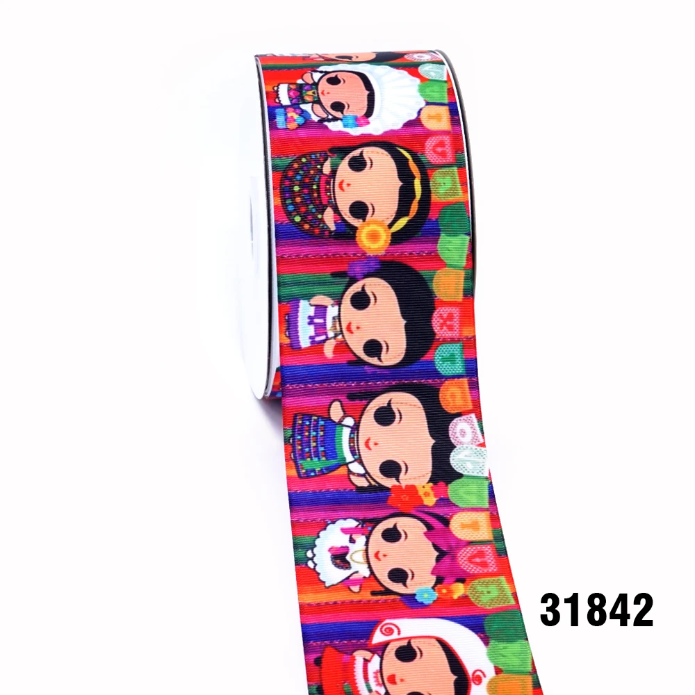 50 ярдов мультфильм напечатанный grosgrain ленты 31837 - Цвет: 31842