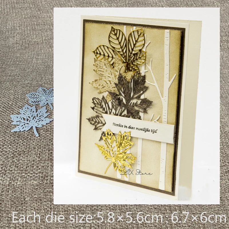 New Design Craft Metal Cutting Die die cuts 2pcs maple leaves decoration scrapbook Album Paper Card Embossing | Дом и сад