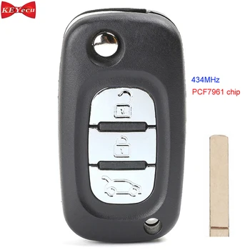 

KEYECU for Renault Scenic III Megane III Fluence 2009 2010 2011 2012 2013 2014 2015 Remote Key Fob PCF7961 Chip VA2 Blade