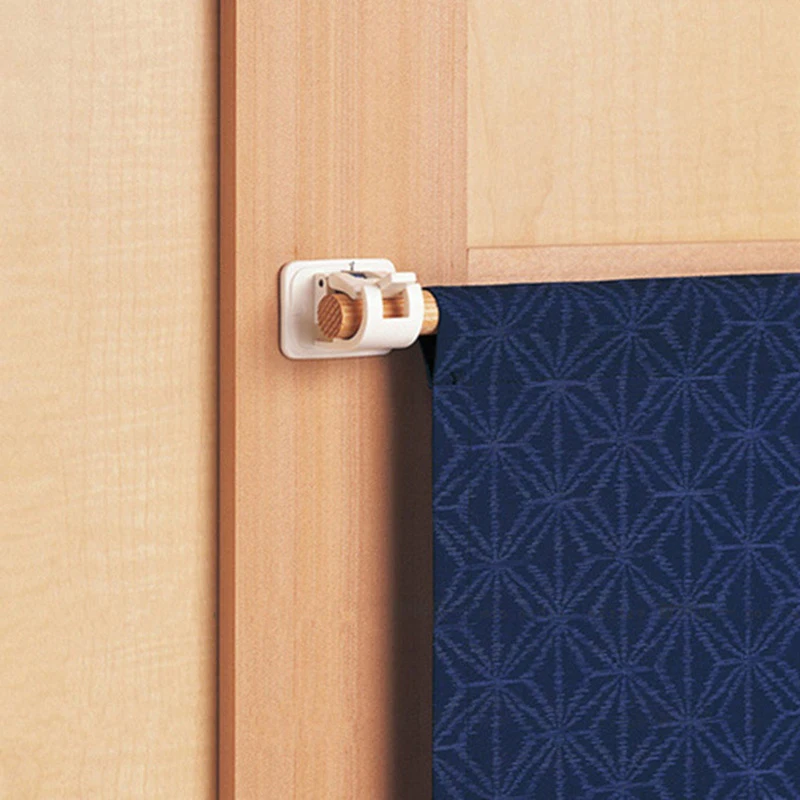 

4 Pcs Self Adhesive Curtain Rods Bracket Hanger Crossbar Wall Hooks Organizer