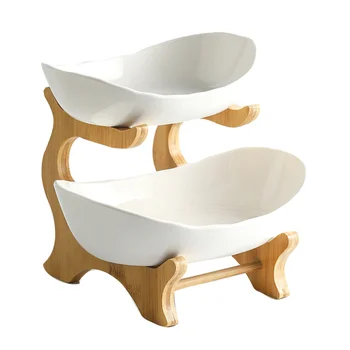 

1Pc Double Layer Fruit Basin Kitchen Vegetable Fruit Cleaning Storage Tray Drain Heighten Bottom Stable(White）