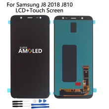 AMOLED Display For Samsung Galaxy J8 2018 LCD Display J810 LCD For Samsung J8 2018 J810 LCD Screen Touch Digitizer Assembly LCD