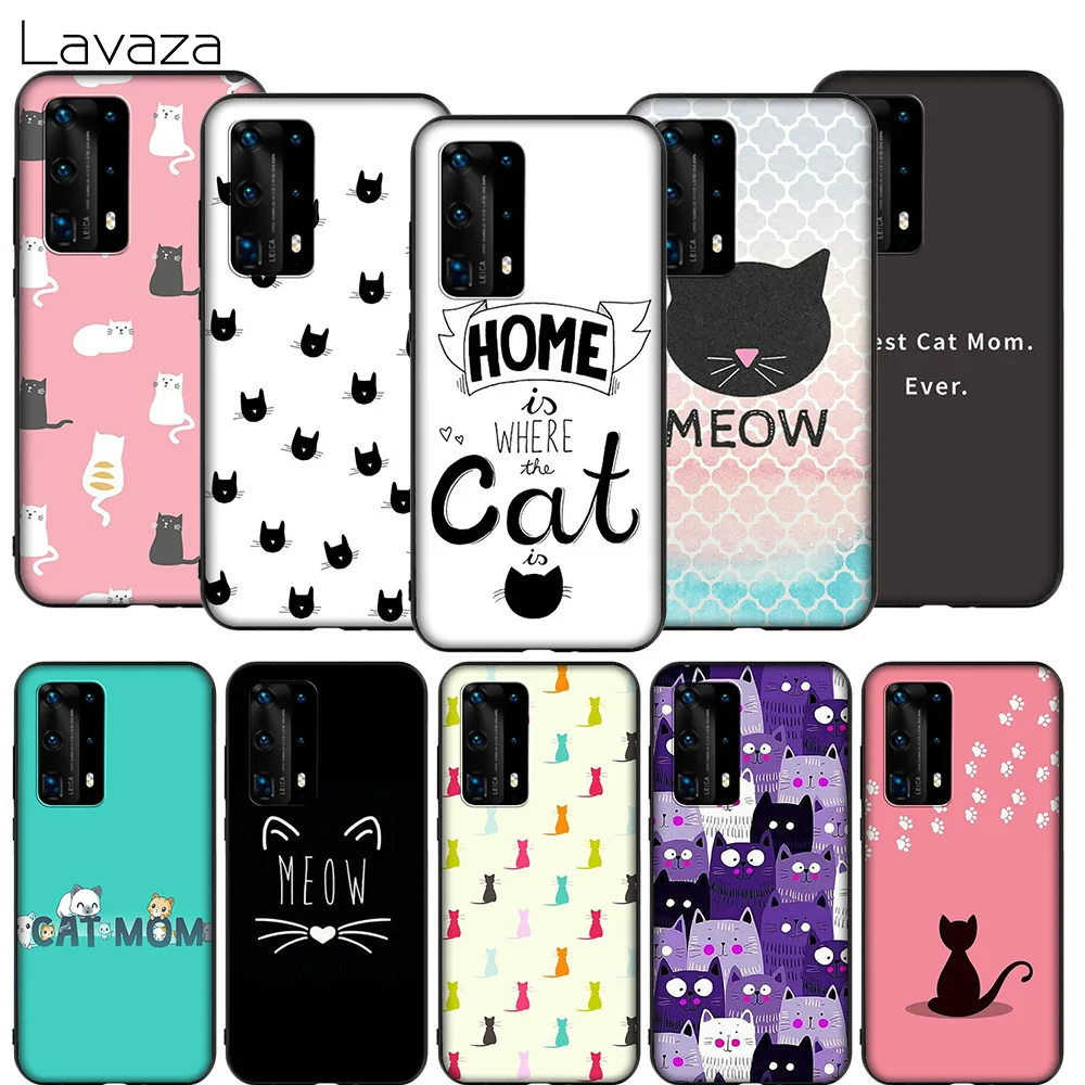Lavaza Best Cat Mom Ever Case for Huawei P8 P9 P10 P20 P30 Y6 Y7 Y9 Lite Pro P Smart Nova 2i 3i Mini 2017 2018 | Мобильные телефоны