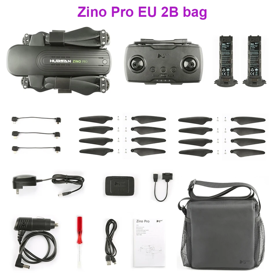 HUBSAN Zino Pro/H117S Zino gps 5G Wi-Fi 4 км 4K с видом от первого лица UHD Drone 3-осевой карданный бесщеточный Радиоуправляемый квадрокоптер Сфера панорама вертолет - Цвет: Zino Pro EU 2B bag