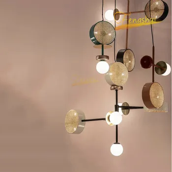 

Modern LED Wrought Iron Pendant Lamp Lighting Nordic Colorful Pendant Lights Attic Bedroom Living Room Hotel Loft Hanging Lamp