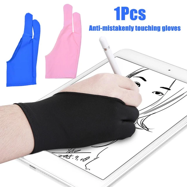 4/1pcs Drawing Glove Anti-touch Two-Fingers Gloves for IPad Graphics  Drawing Tablet Sketch Artist Smudge Guard Painting Gloves - AliExpress