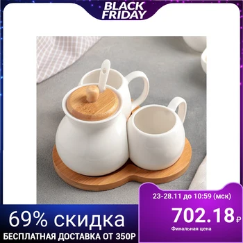 

Set of coffee "Estet", 3 items: 2 cups 100 ml, sugar bowl with a spoon