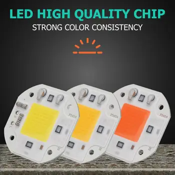

COB LED Lamp Chip 20W DIY Spotlight Floodlight AC 220V LED Bulb Flood Light Chip Full Spectrum White Warm Three Light Colors