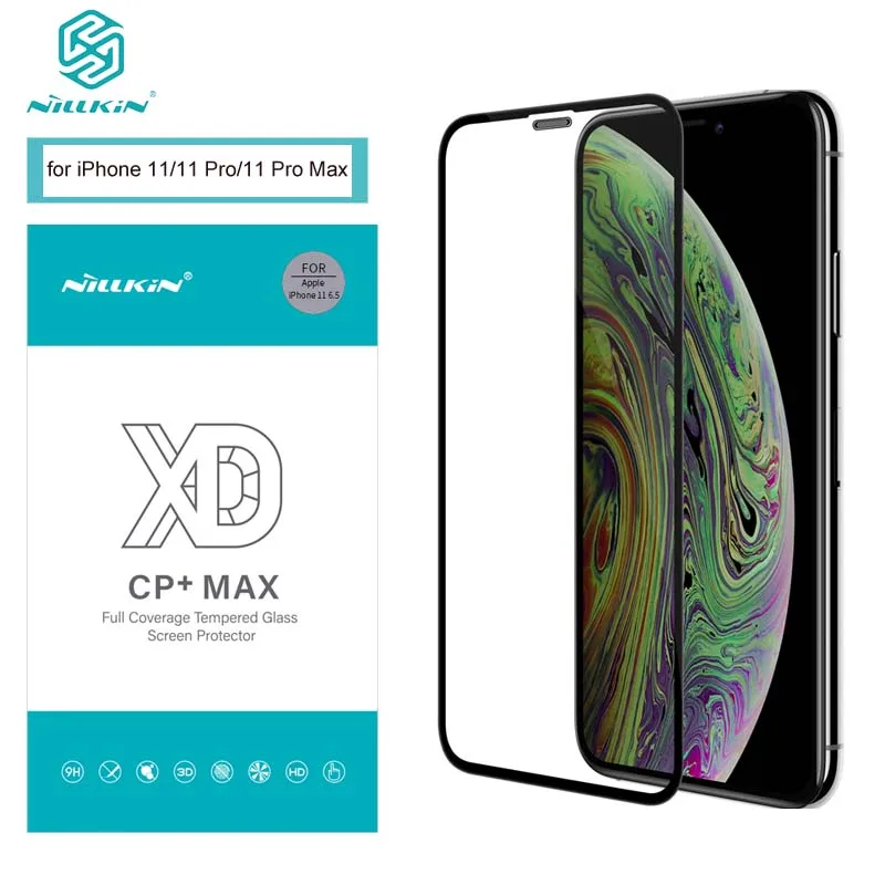 

For iPhone 11 Pro 5.8 Screen Protector Nillkin XD CP+MAX Full Cover Protective Glass for iPhone 11 Pro Max Tempered Glass Film