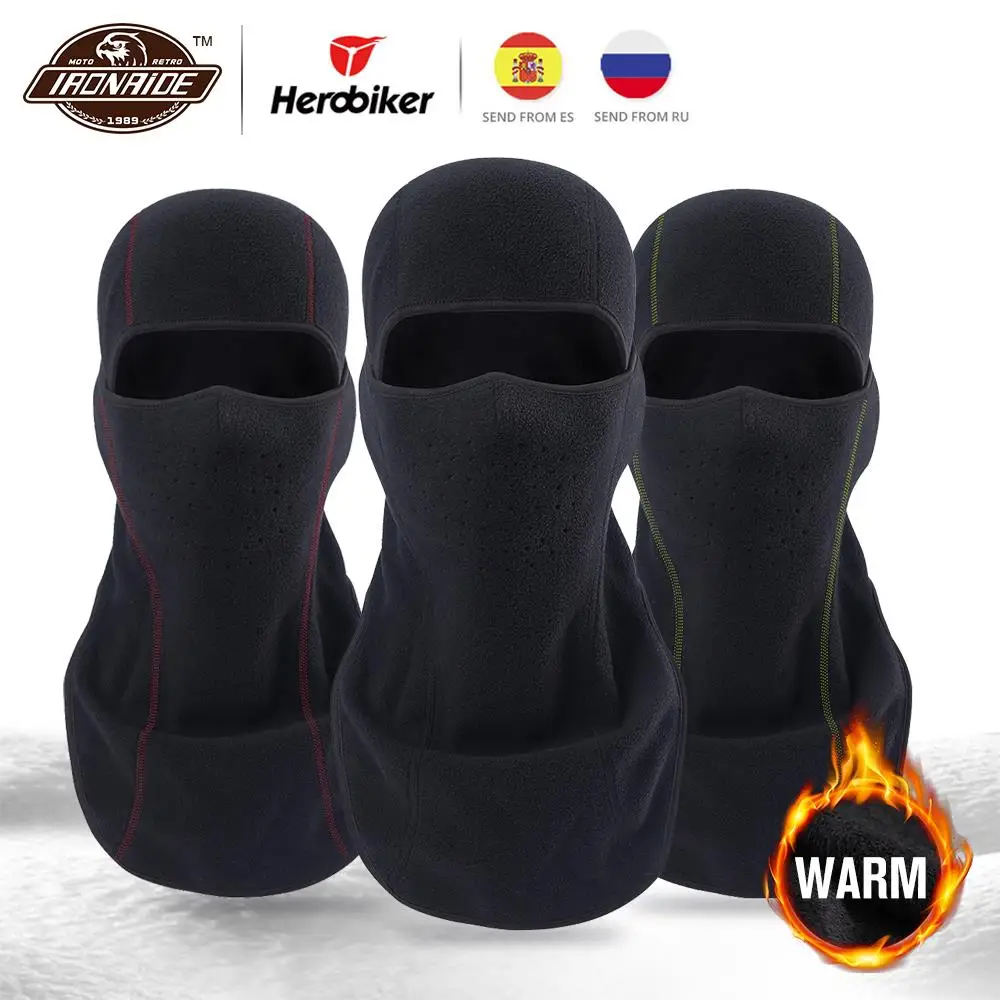 HEROBIKER мотоциклетная маска для лица шаль осенне зимняя теплая флисовая