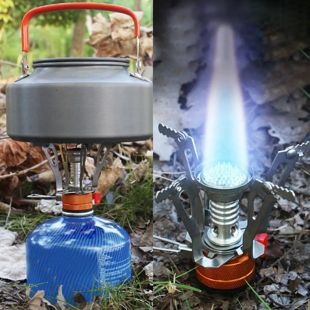 

Mini Camping Stoves Folding Outdoor Gas Stove Portable Cooking Picnic New Stoves Cooker Furnace Split Burners Arrival C3O6