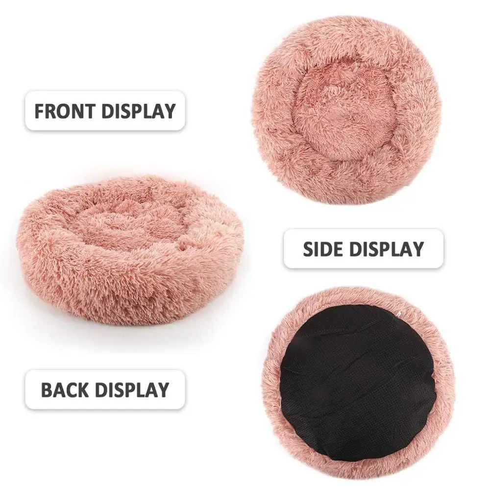 Soft Dog Bed Round Washable Long Plush Dog Kennel Cat House Velvet Fluffy Mats For Samll large Dogs Basket Pet Sleep luxury Bag Soft Dog Bed Round Washable Long Plush Dog Kennel Cat House Velvet Fluffy Mats For Samll large Dogs Basket Pet Sleep luxury Bag