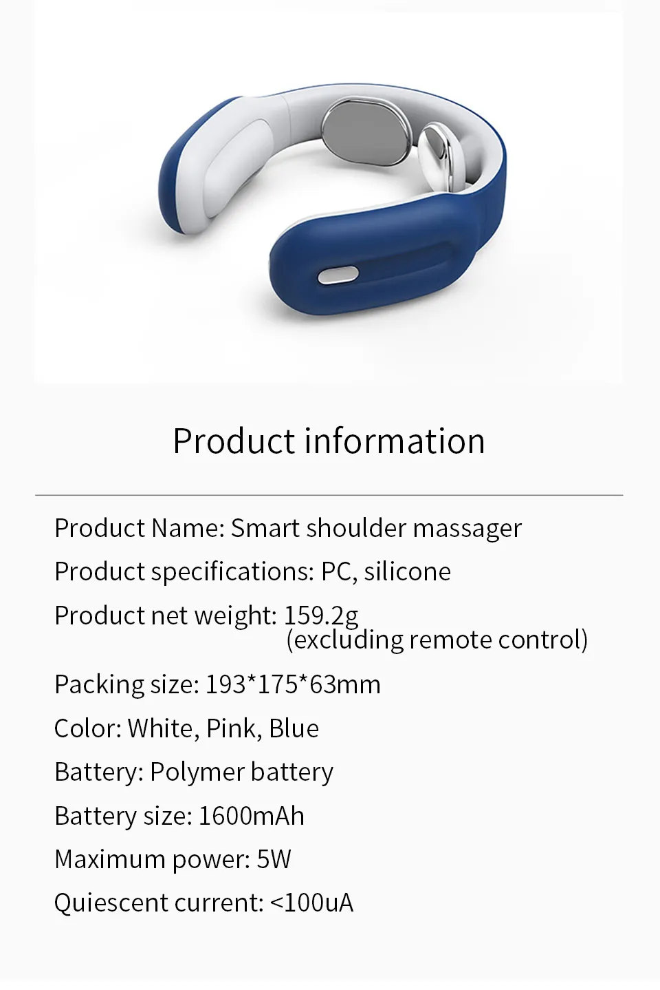 Xiaomi Многофункциональный шейный Массажер Физиотерапия шейный позвонки дистанционное управление Умный массажер для шеи защита шеи