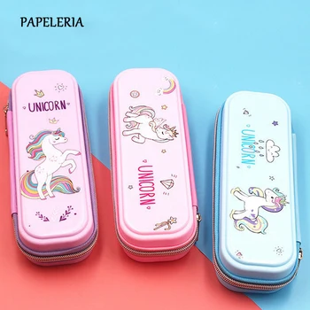 

Unicorn Pencil Box Large Capacity Pencilcase for Girls EVA Materials Pen Case Multifunction Stationery Box Shcool Children Gifts