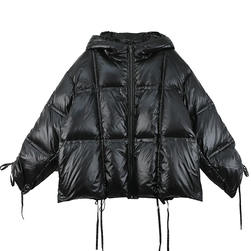 2020 new black Hooded Winter Down Jacket puffer