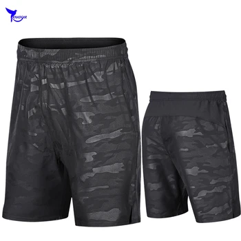 

Quick Dry Camouflage Running Shorts Men Marathon Training Fitness Gym Printing Sport Shorts With Zipper Pocket Jogging Shorts