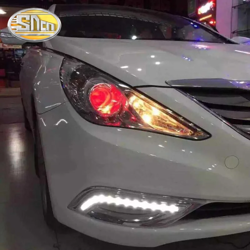 Для Hyundai Sonata YF 2011 2012 2013 2014 отложным воротником желтый сигнал Функция 12V
