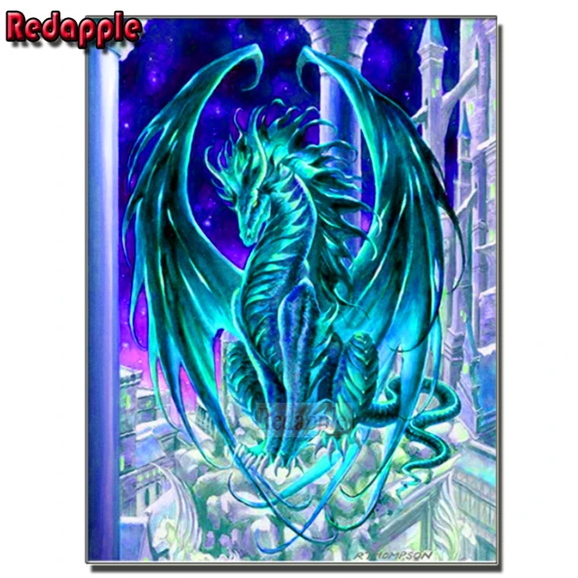 Painting Stickers Kits, Diamond Mosaic Dragon